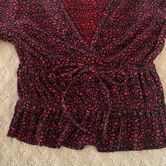 Zara long sleeve animal print cropped blouse - Picture 5 of 5